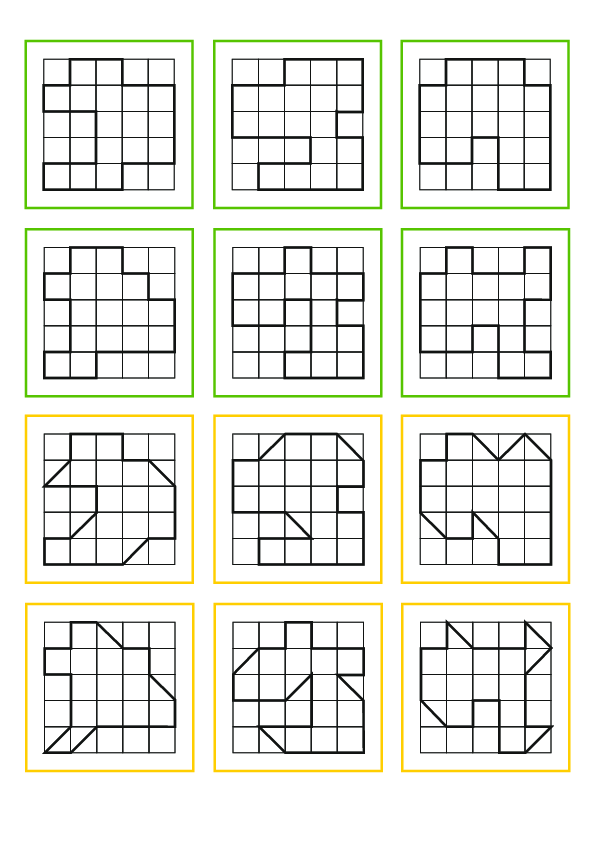 Muster in einem 5x5 Raster